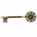 Fancy Cast Gold Key w/Studs & 1 1/4" Insert Space (9 1/4")